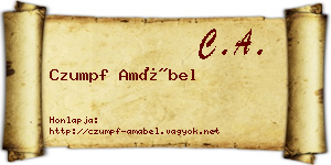 Czumpf Amábel névjegykártya